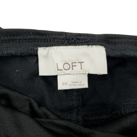 Loft 4 Maternity Corduroy Velvet Pants Women Black Extremely High Rise Elastic - Picture 5 of 11